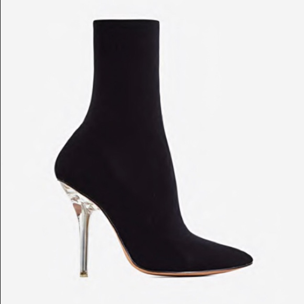 Black clear heel Sock booty